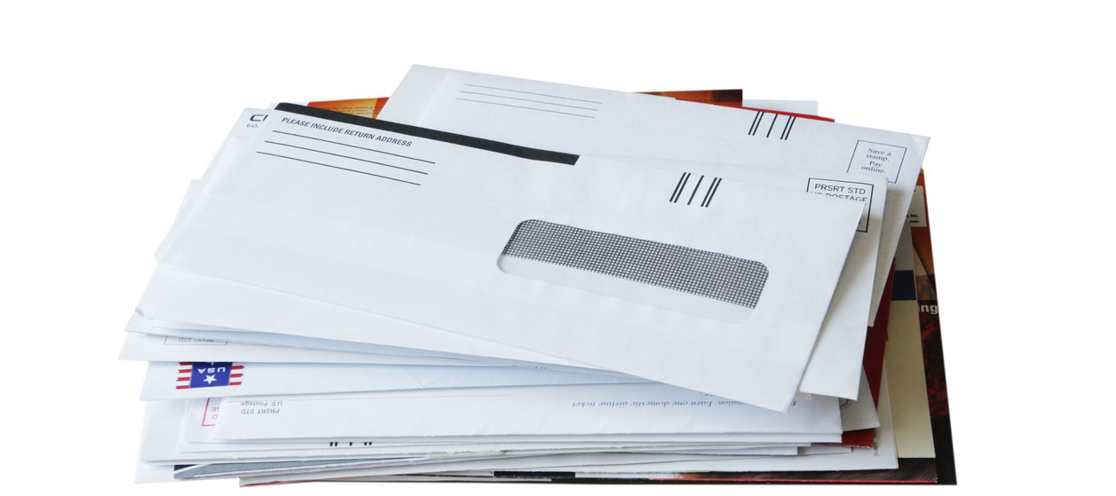 Small stack of mail in envelopes
