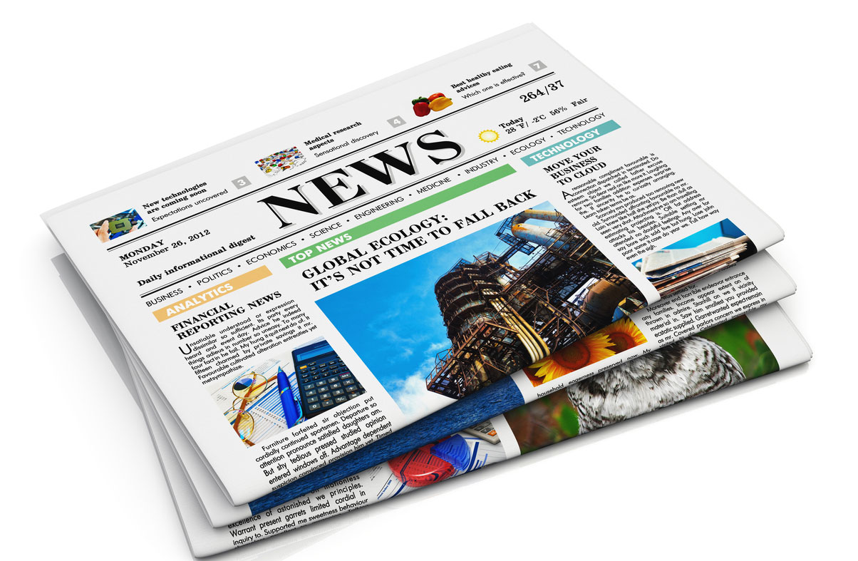 Small stack of newspapers