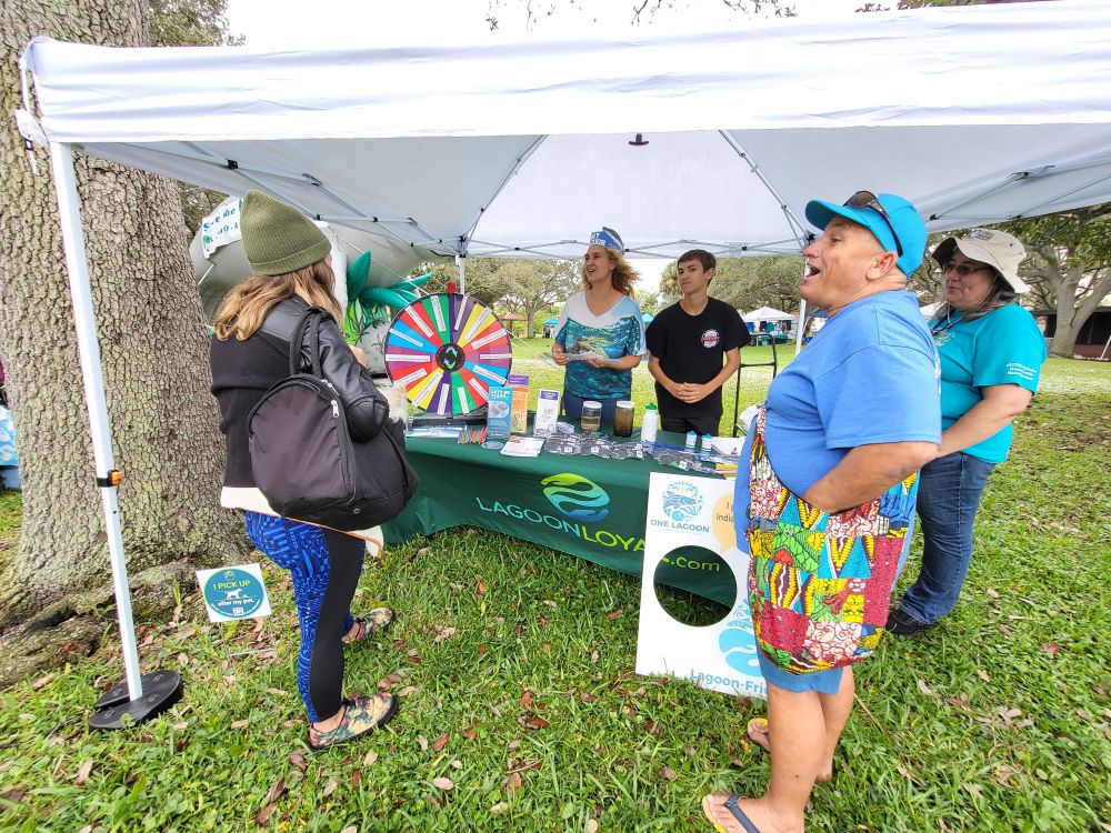 One Lagoon exhibit at Indian River Lagoon Day, Front Street Park.