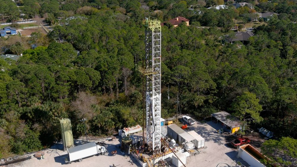 RO concentrate well under construction
