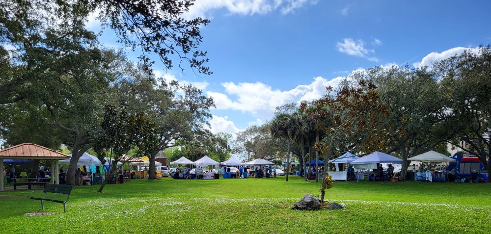 IRL Day information booths at Front Street Park