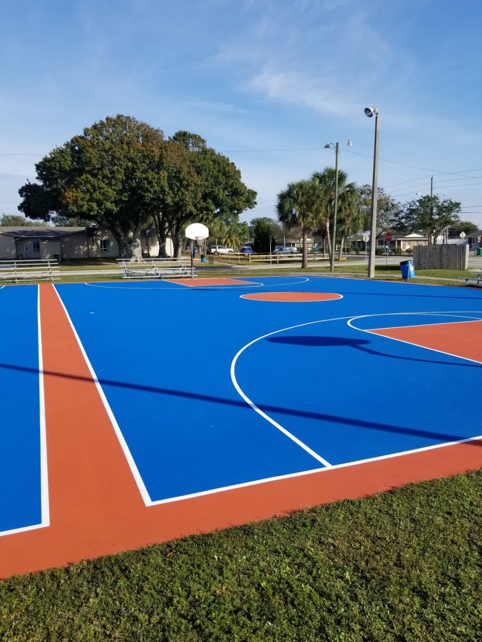 Outdoor basketball court