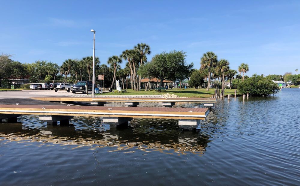 Two boat ramps and two docks at Ballard Park