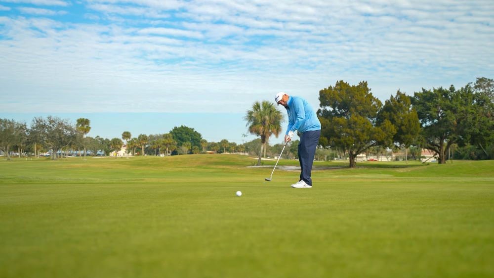 Golfer at Crane Creek Reserve Golf Course